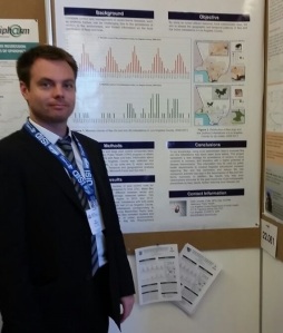 Yours truly, presenting a poster about flea and tick infestations